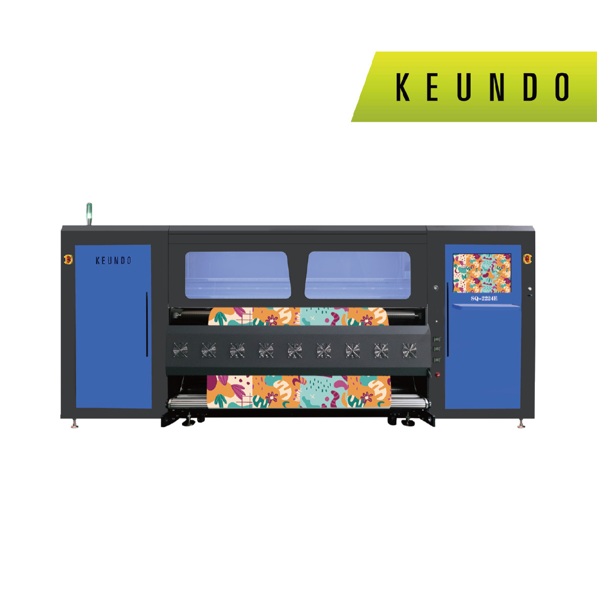 SQ-2224E Industrial Rubber Roll Dye Sublimation Printer With I3200 Heads