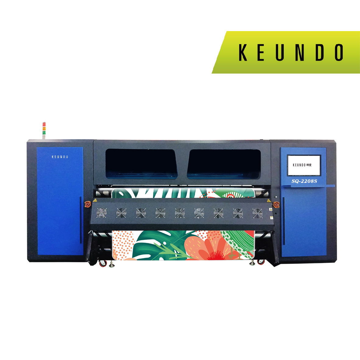 SQ-2208S Industrial Rubber Roll Dye Sublimation Printer with Eight S3200 Heads